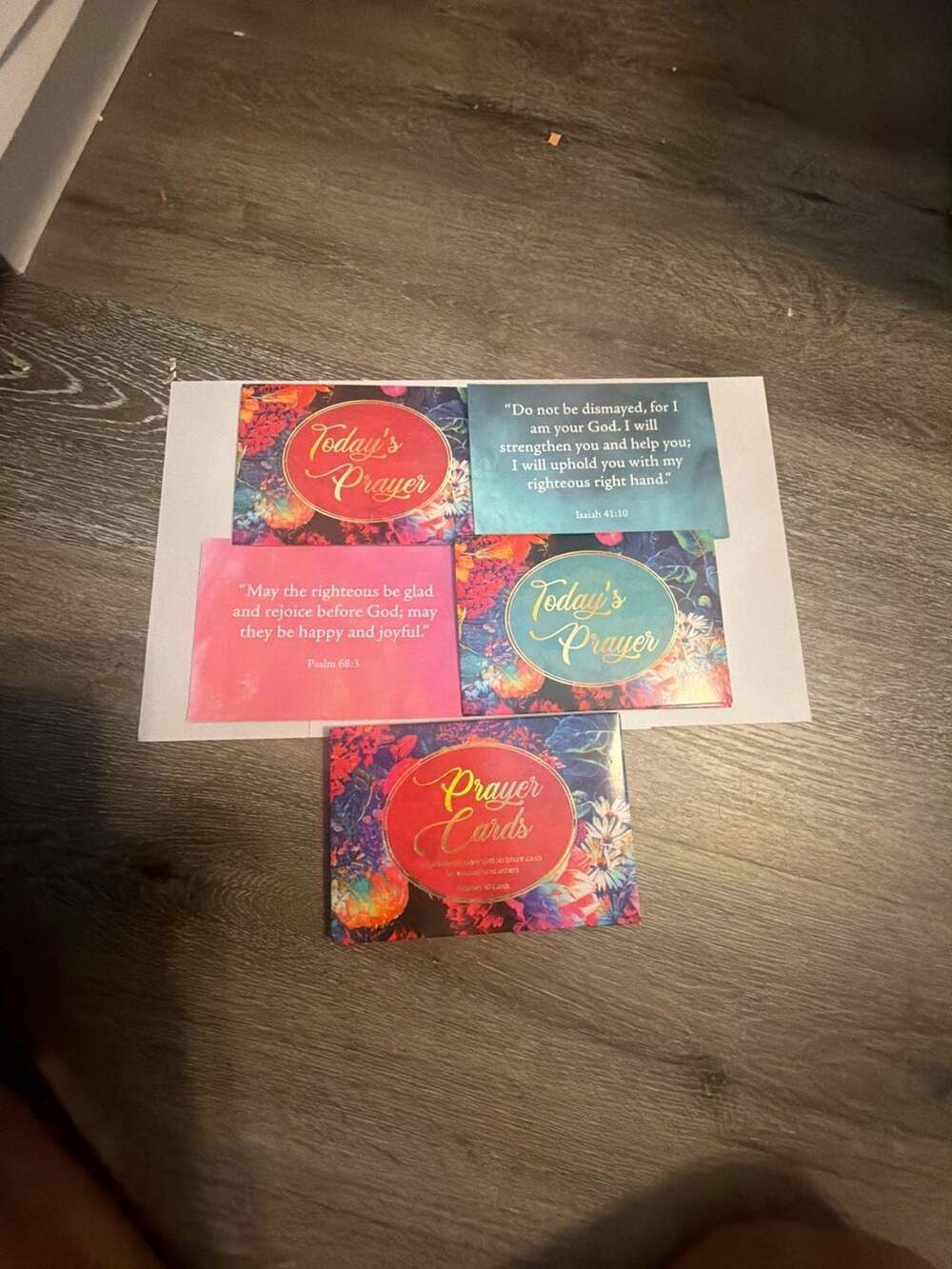 CrownJewlz Floral Scripture and Prayer Cards 20-Count Set